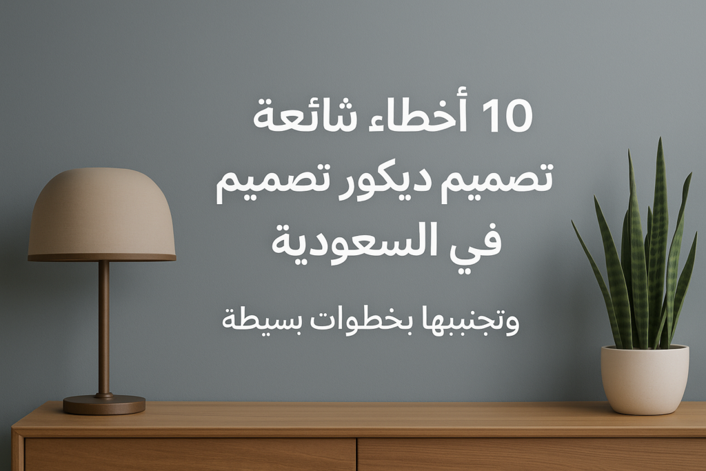 10 أخطاء شائعة في تصميم ديكور المنازل في السعودية