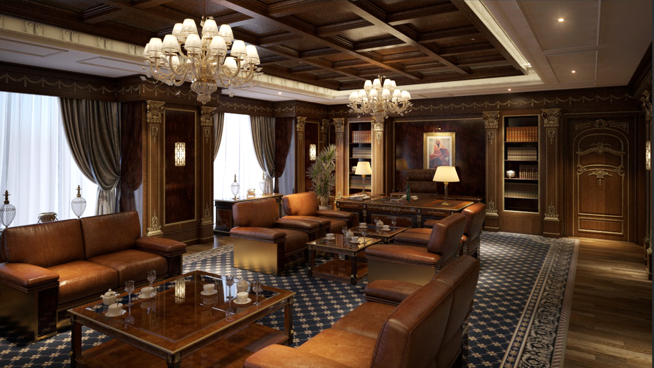 تصميم ديكورات مكاتب كلاسيك